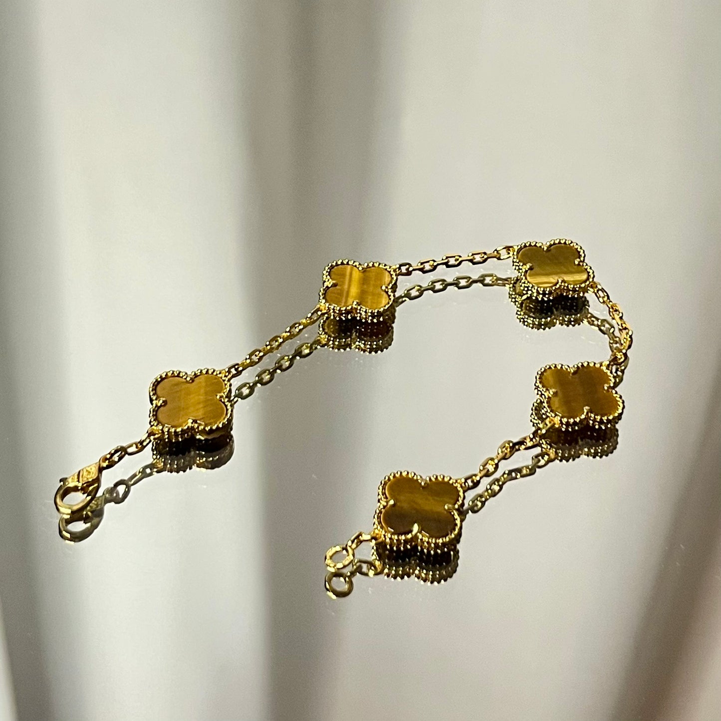 Gold and Yellow Clover Bracelet