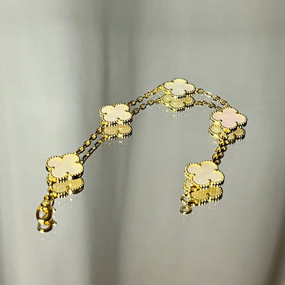 Bracelet Trèfle Or et Blanc