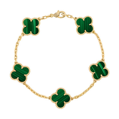 Bracelet Trèfle Or et Vert