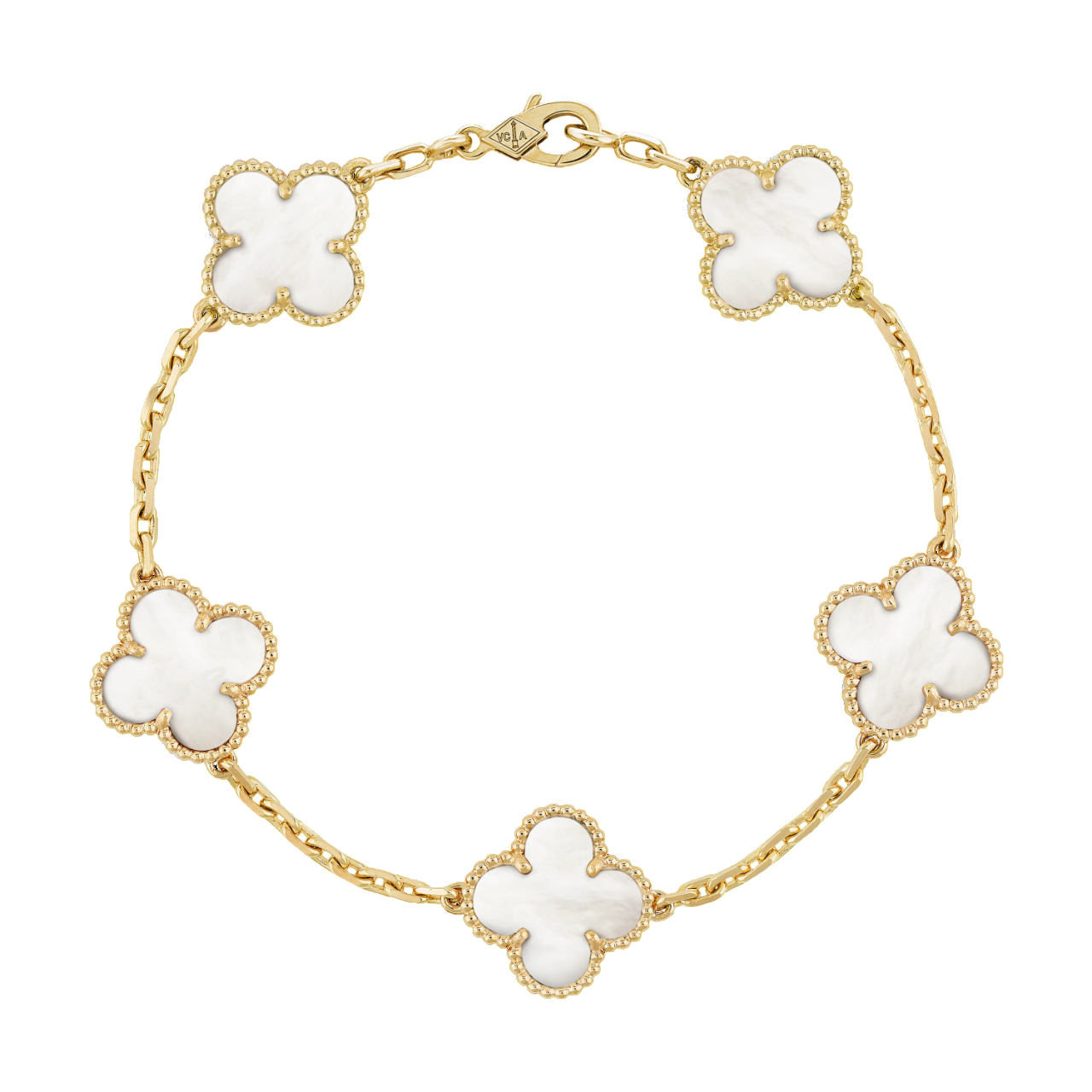 Bracelet Trèfle Or et Blanc