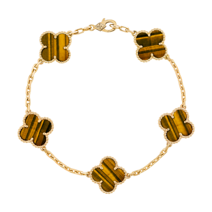 Gold and Yellow Clover Bracelet